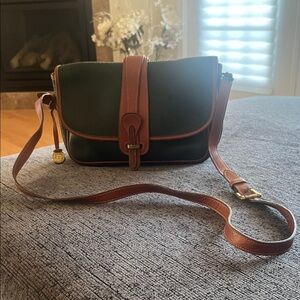 Dooney & Bourke Green and Brown Crossbody Bag